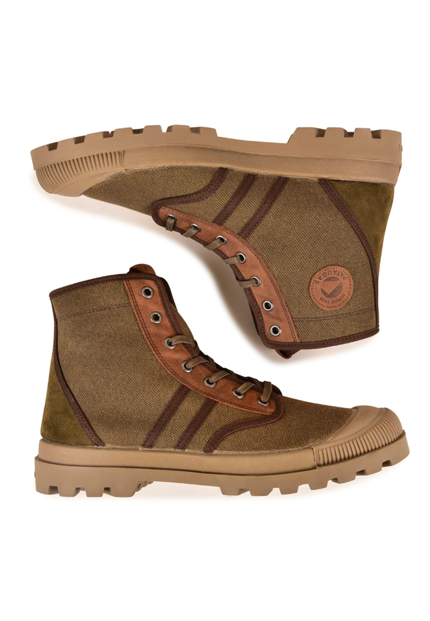 Pataugas Authentique M/Mixtc H4H - Sneakers Hoog - Khaki 5 Pataugas Authentique M/Mixtc H4H - Sneakers Hoog - Khaki - Afbeelding 3